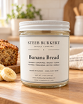 Banana Bread – 12 oz Soy Wooden Wick Candle.