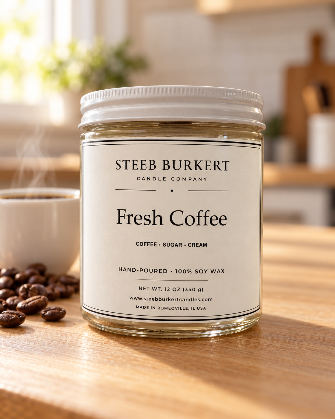 Fresh Coffee – 12 oz Soy Wooden Wick Candle