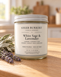White Sage & Lavender – 12 oz Soy Wooden Wick Candle
